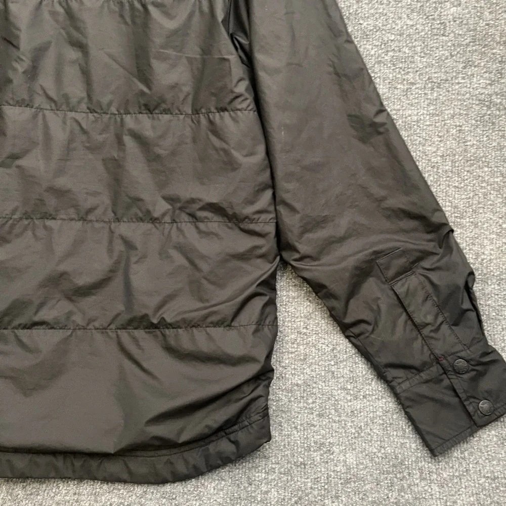The North Face Quilted Jacket Mens Sz M Insulated Flannel Reversible Black